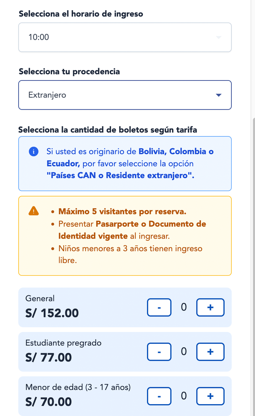 Machu-Picchu-Tickets_Anleitung_Ticketauswahl